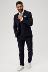 Granatowe spodnie męskie wizytowe | Villaro