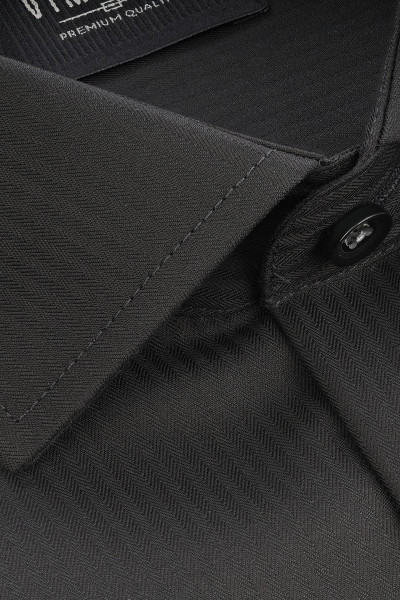 Czarna Koszula Męska Wzór Prążek