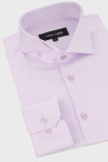 Fioletowa koszula męska struktura | Villaro