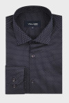Granatowa koszula męska wzór kropki | Villaro