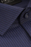 Granatowa koszula męska wzór prążek | Villaro
