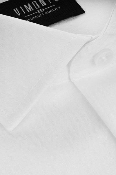 Biała Koszula Męska Wzór Prążek