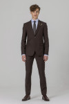 Brązowe spodnie męskie wizytowe | Villaro