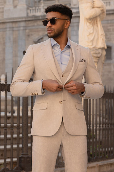 Beżowa marynarka męska | Villaro