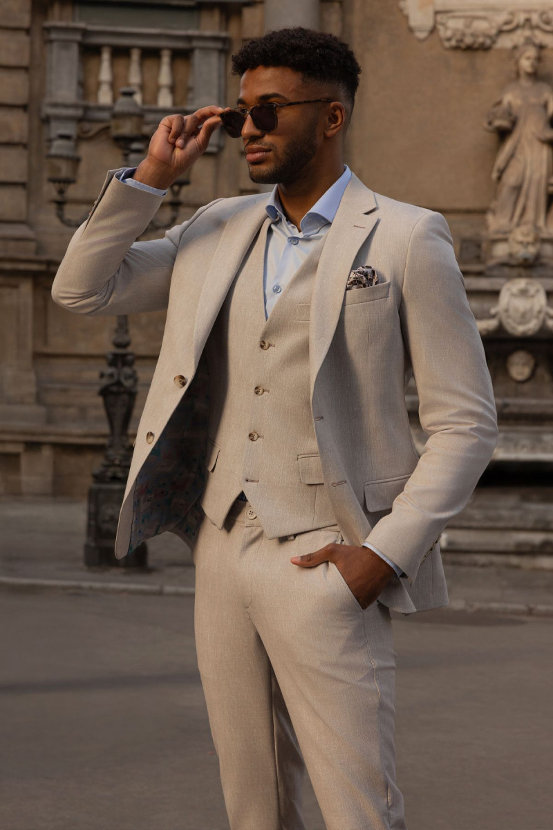 Beżowa marynarka męska | Villaro