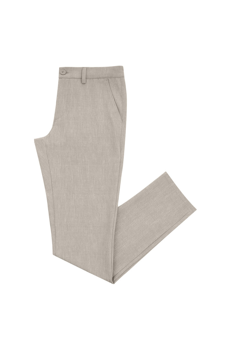 Beżowe spodnie męskie wizytowe | Villaro