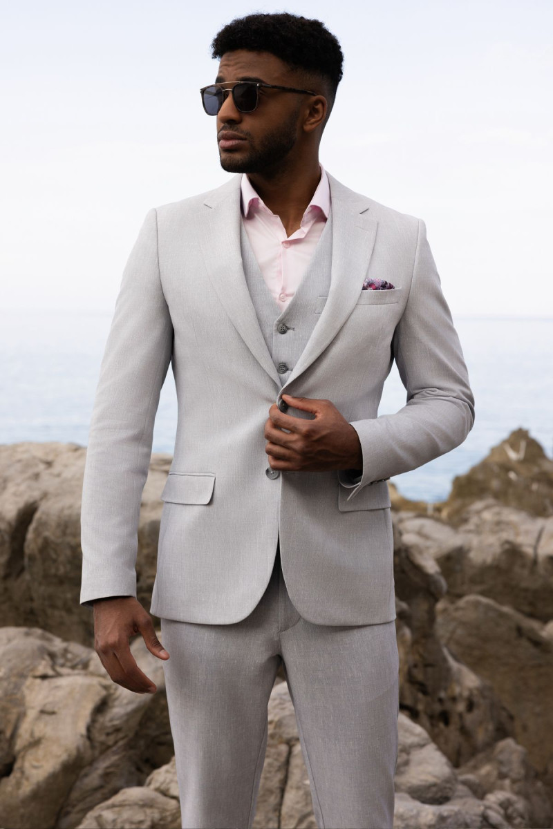 Szara kamizelka męska | Villaro