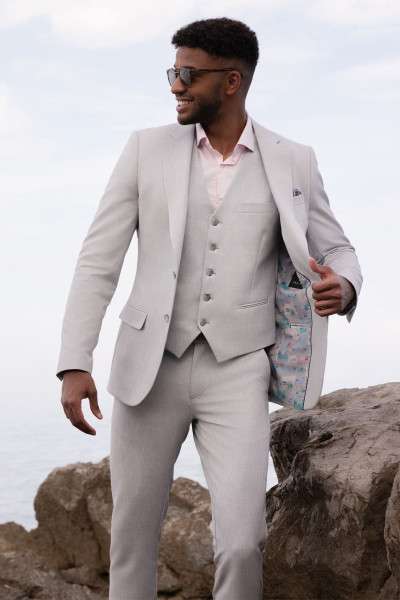 Szare Spodnie Męskie Wizytowe