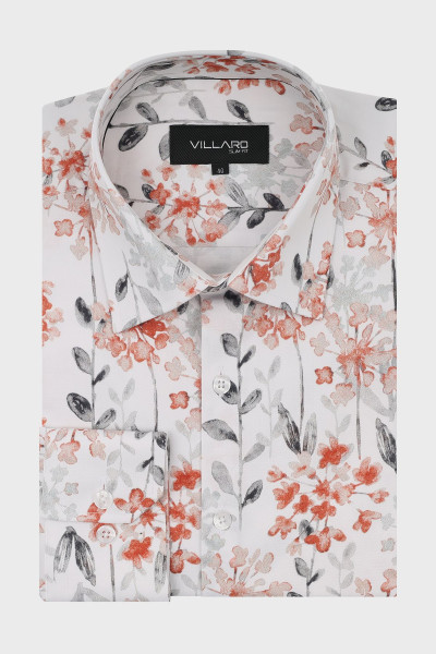 Koszula męska motyw roślinny | Villaro