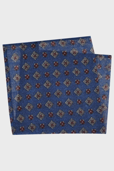 Granatowa poszetka męska wzór | Villaro