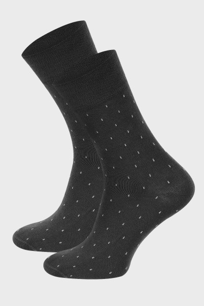 Grafitowe skarpety męskie wzór | Villaro