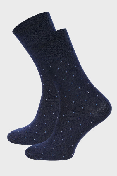 Granatowe skarpety męskie microwzór | Villaro