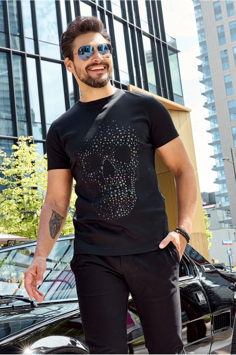 T-shirt męski Vimonte – klasyczny fason z krótkim rękawem