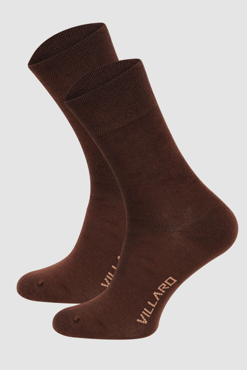 Brązowe skarpety męskie | Villaro