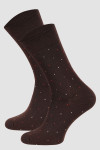 Brązowe skarpety męskie print | Villaro