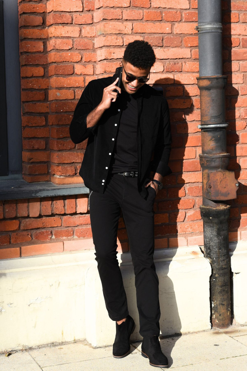 Czarny T-shirt koszulka męska | Villaro