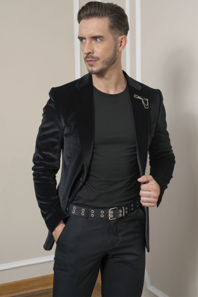 Czarna Koszulka Męska T-Shirt