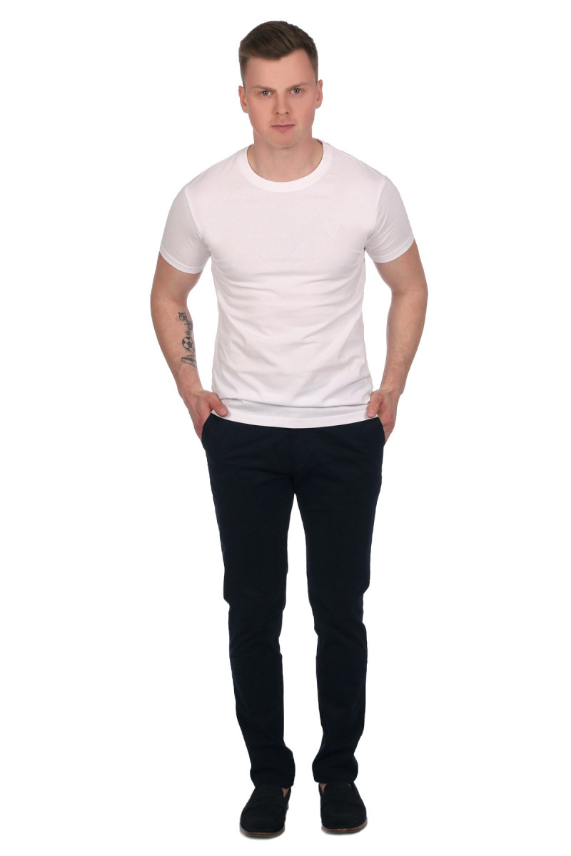 Biała koszulka męska krótki rękaw | Villaro