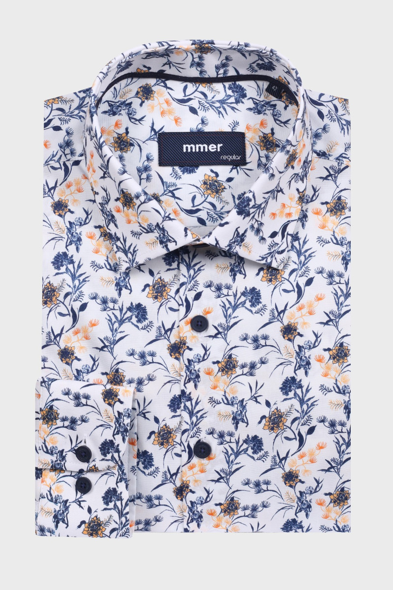 Koszula męska wzór roslinny | Villaro