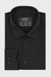 Czarna koszula męska dzianina 4 Way Stretch | Villaro