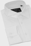 Biała koszula męska dzianina 4 Way Stretch | Villaro