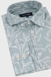 Niebieska koszula męska duży wzór roślinny | Villaro