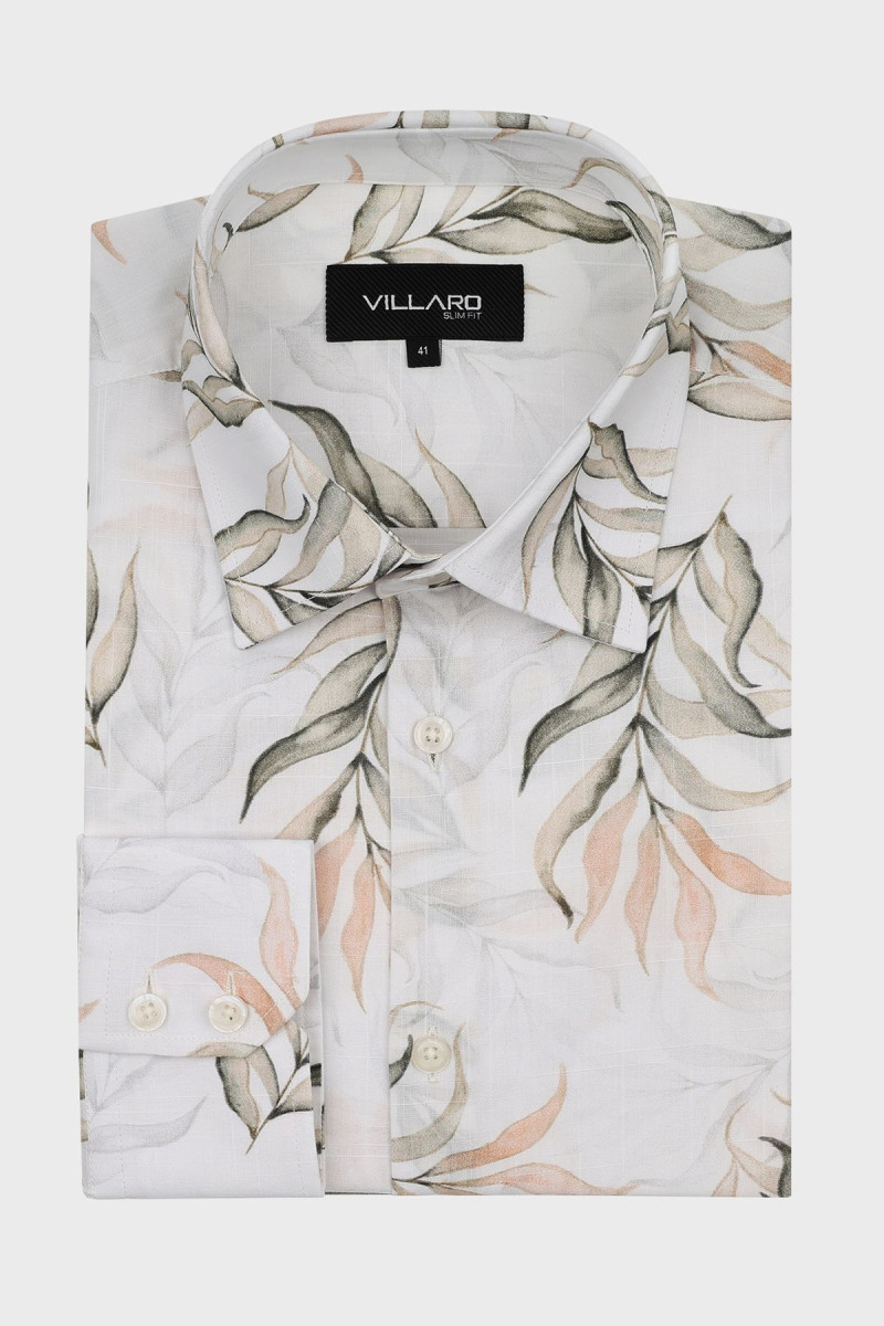 Koszula męska motyw w liście | Villaro