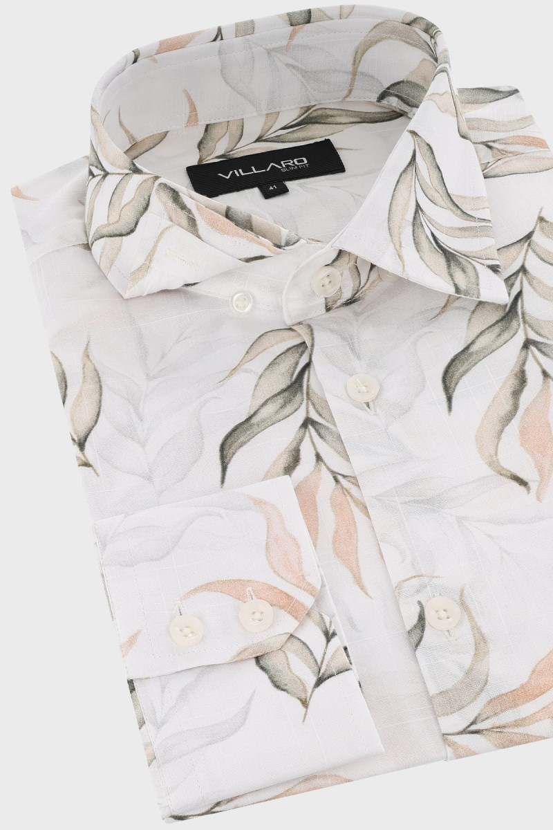 Koszula męska motyw w liście | Villaro