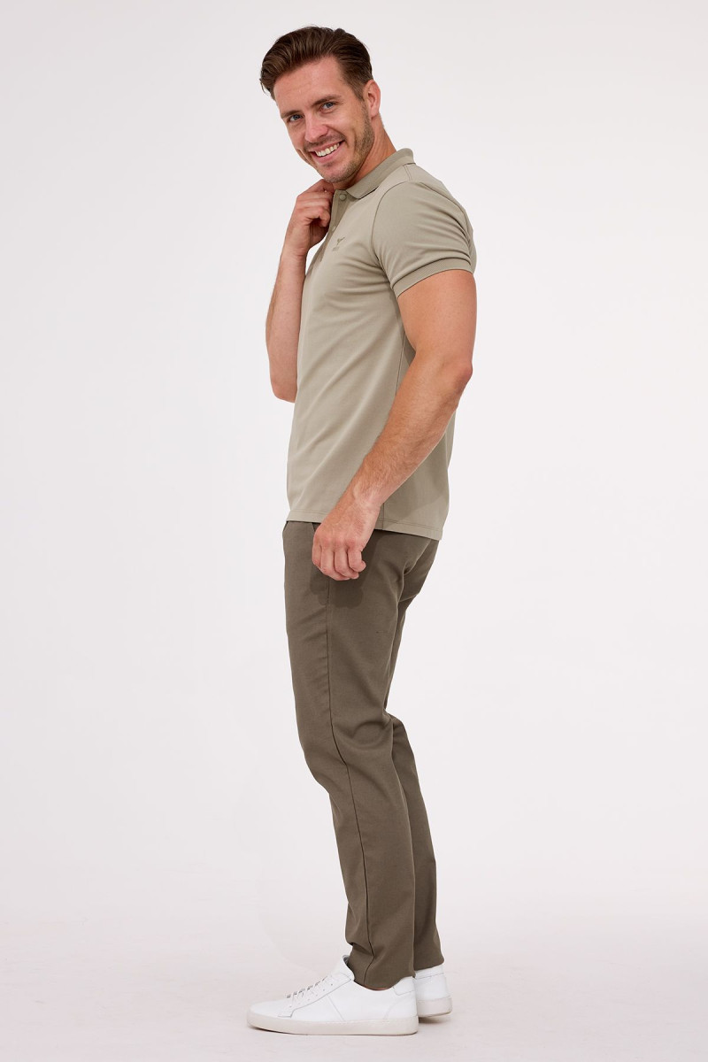 Zielona koszulka męska polo merceryzowana bawełna | Villaro