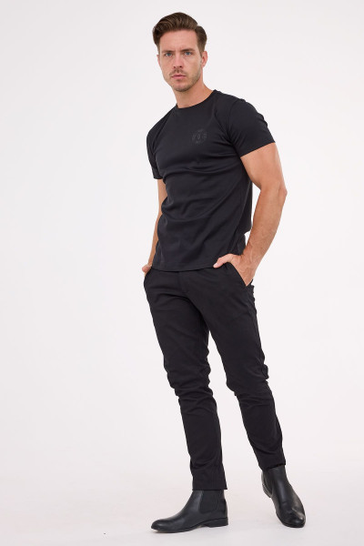 Czarna Koszulka Męska T-Shirt Liquid Cotton