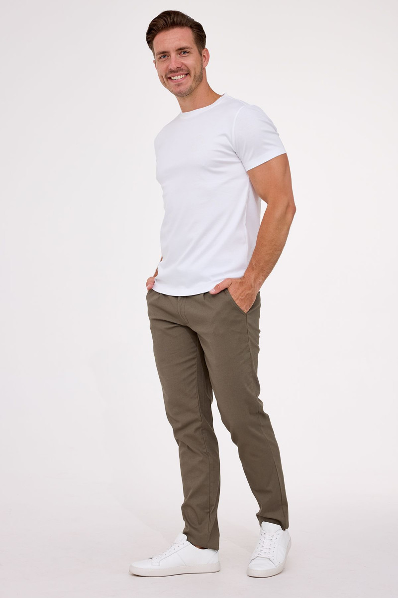 Biała koszulka męska t-shirt liquid cotton | Villaro