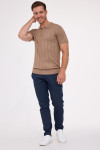 Brązowa koszulka męska polo | Villaro