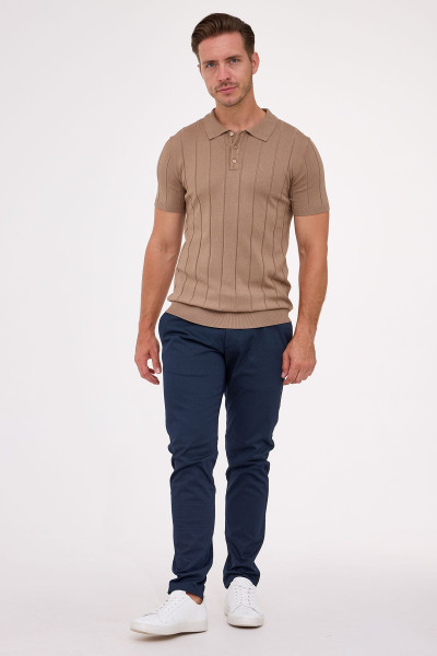 Brązowa Koszulka Męska Polo