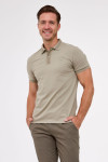Zielona koszulka męska polo merceryzowana bawełna | Villaro