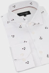Biała koszula męska wzór wisienki | Villaro