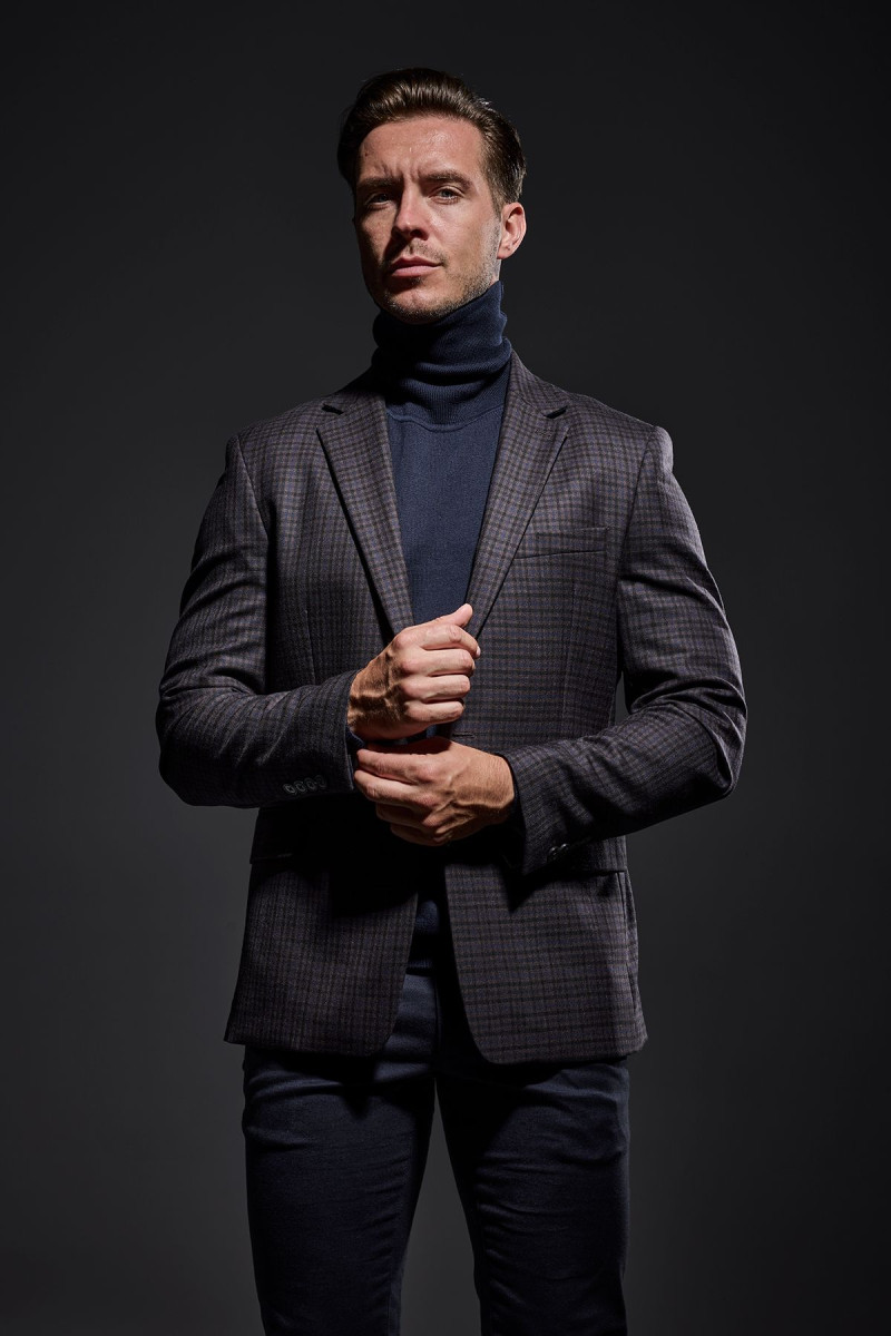 Marynarka męska wzór krata | Villaro