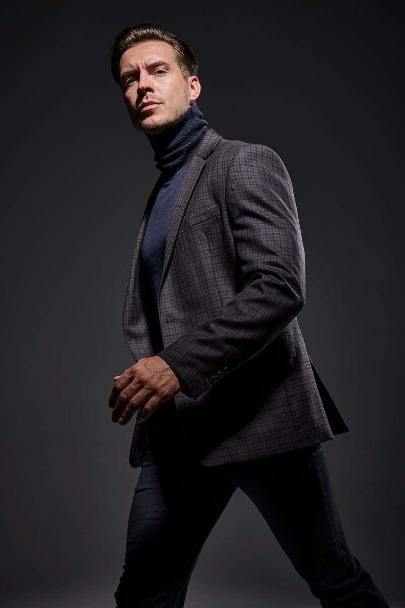 Marynarka męska wzór krata | Villaro