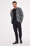 Szara marynarka męska wzór jodełka | Villaro