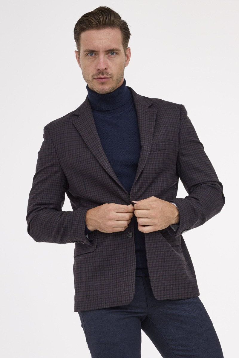 Marynarka męska wzór krata | Villaro