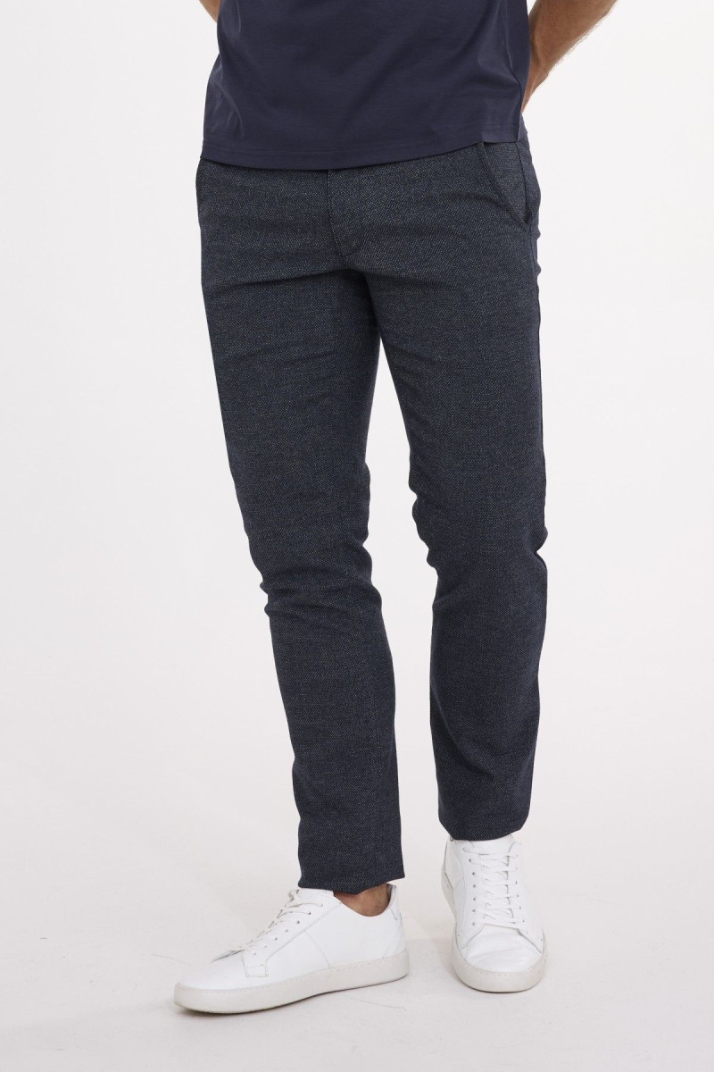 eleganckie spodnie męskie bawełniane VILLARO melanż