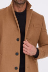 Kamelowy płaszcz męski wełna | Villaro
