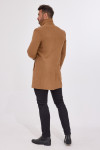 Kamelowy płaszcz męski wełna | Villaro