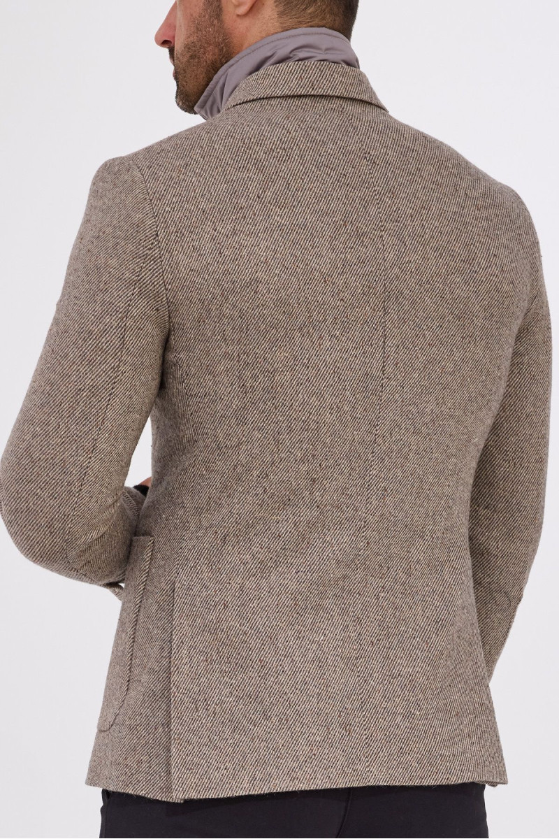 elegancka marynarka męska beżowa VIMONTE tył