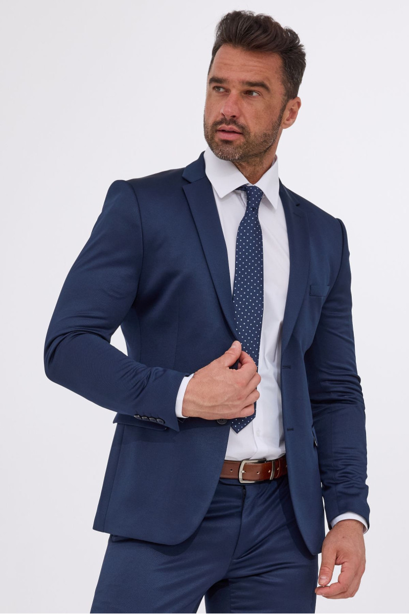 Granatowy garnitur męski | Villaro