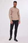 Beżowy sweter męski – elegancja i komfort bawełny | Villaro