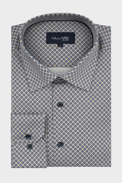 Koszula męska we wzór geometryczny | Villaro