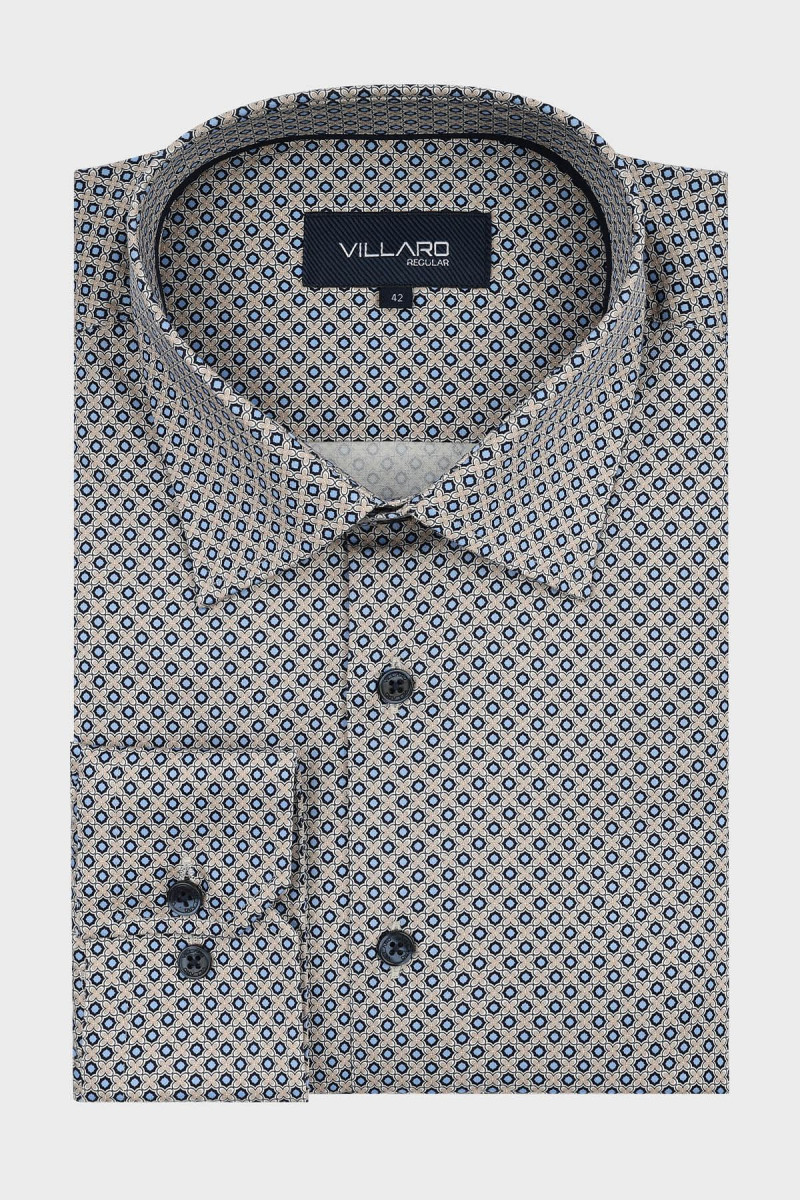 Koszula męska we wzór geometryczny | Villaro