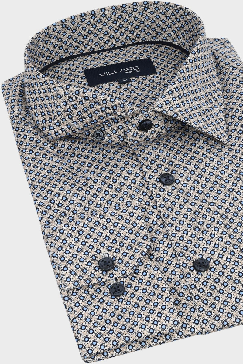 Koszula męska we wzór geometryczny | Villaro