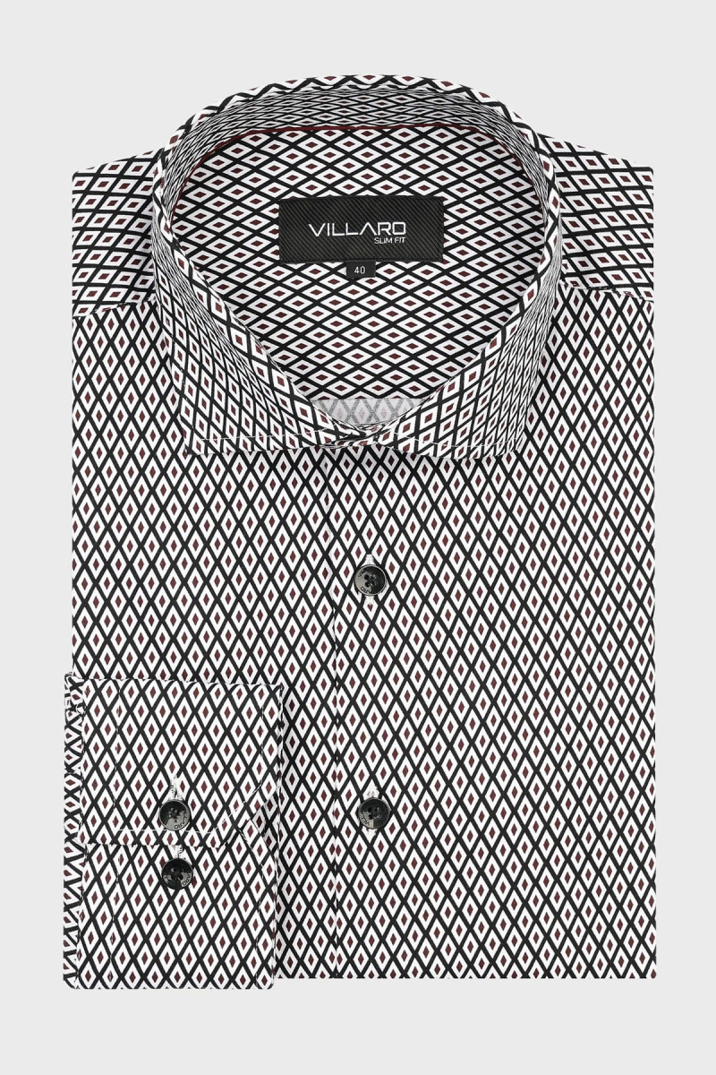 Koszula męska we wzór geometryczny | Villaro