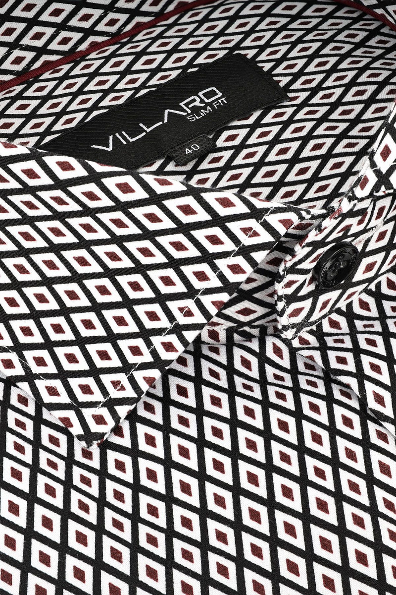 Koszula męska we wzór geometryczny | Villaro